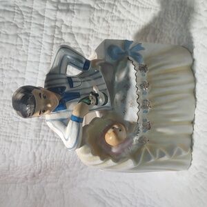 Rare Vintage 1957 Relpo Doting Dad Baby Bassinet Planter A782 Mid Century